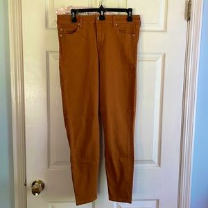 Size 10 LIVERPOOL ankle skinny jeans. Copper Color.
